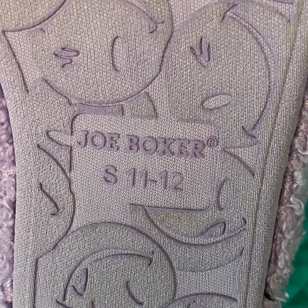 Joe Boxer Girl Purple Plush Clog Slippers | S 11-12